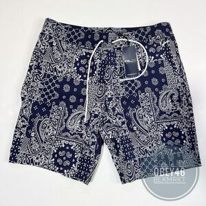 Polo Ralph Lauren RLX Navy Bandana All Over Paisley Print Golf Shorts Sz S $168